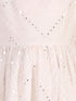 Girl's White Mirror Kurta Pyjama Set